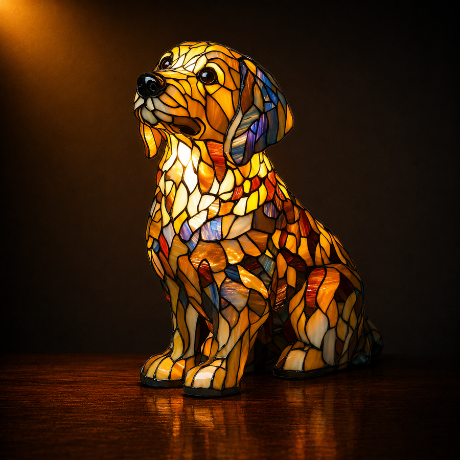 Handmade Dog Lamps