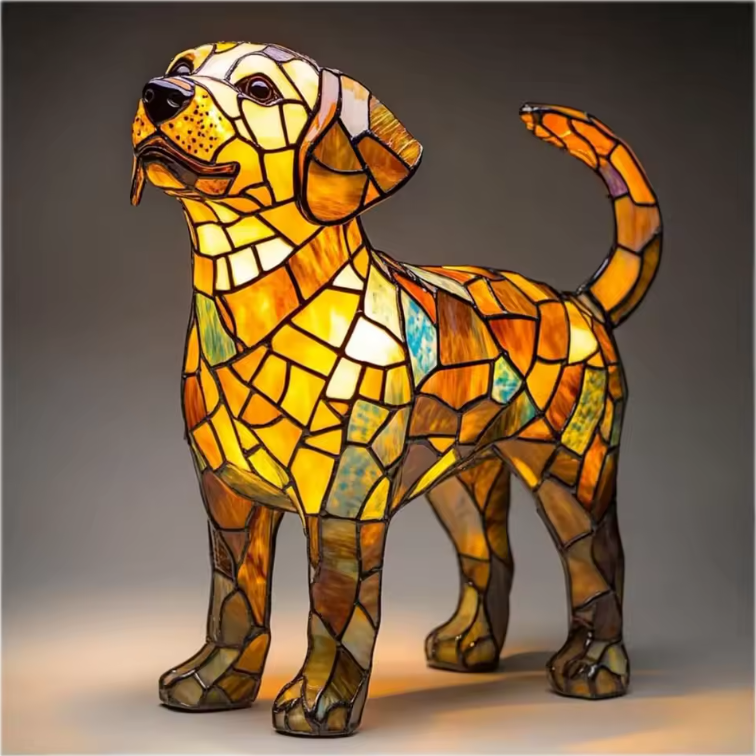 Handmade Dog Lamps