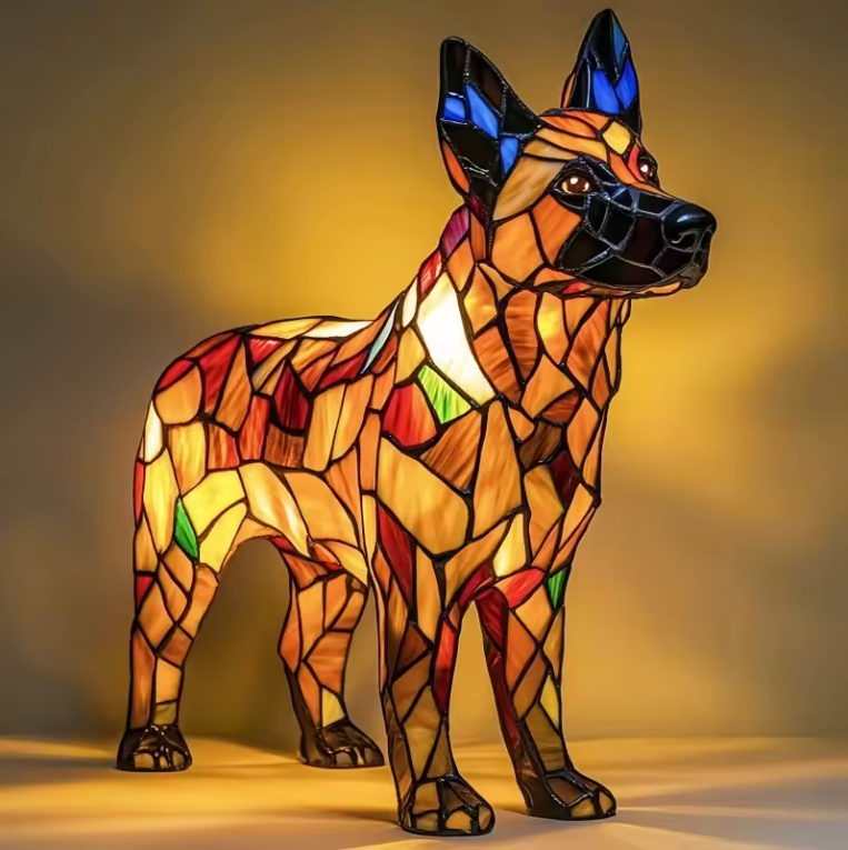 Handmade Dog Lamps